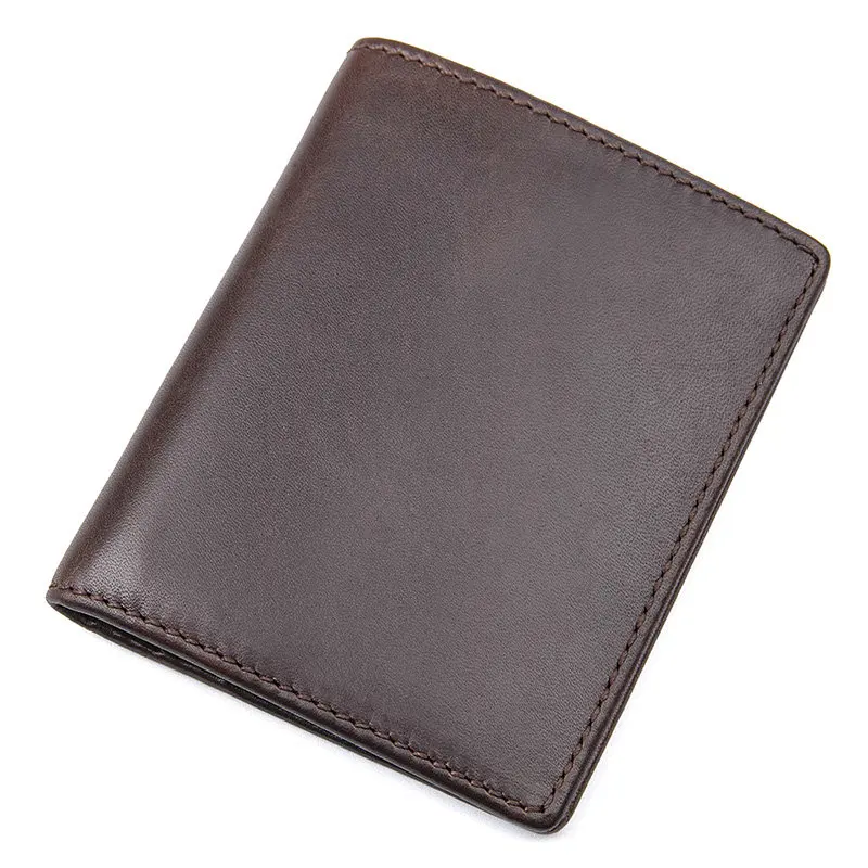 Genuine Leather Men's fashion Purse Card Holder New Style Wallet Brown Color Causal Pocket | Багаж и сумки