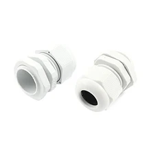 8 шт. водонепроницаемый разъем пластиковом черном/белом кабельный сальник для герметизации провода с фиксирующую гайку M20* 1,5