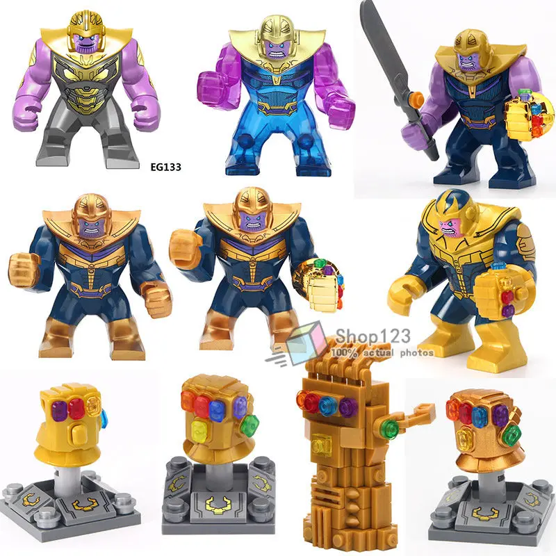 

20 pcs/lot Big Size Figures Thanos Venom Hulk Infinity Gauntlet Super Heroes Building Blocks Gift Toys For Children