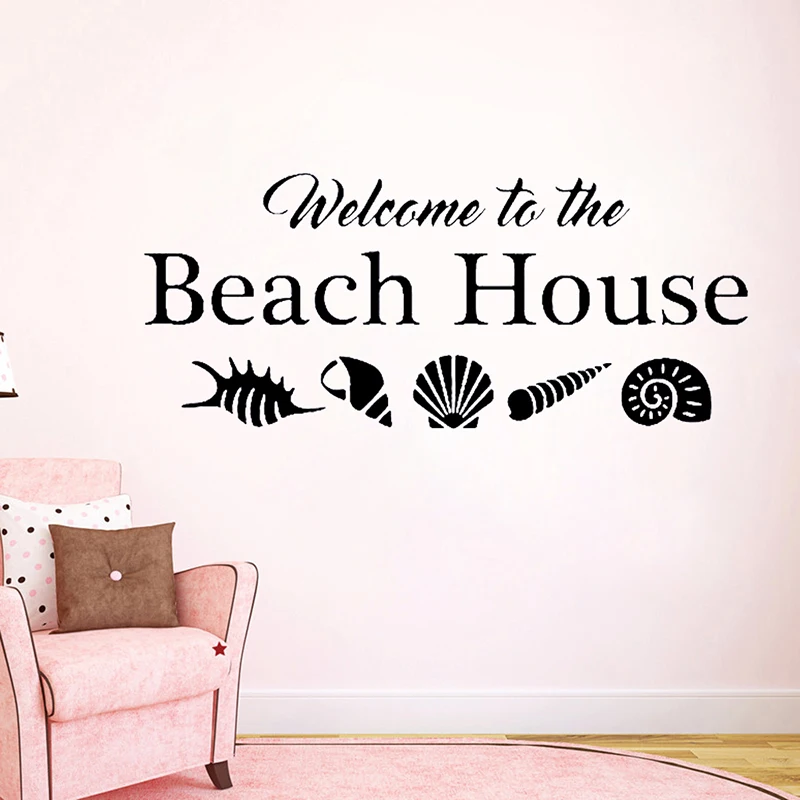 To The Beach House Wall Decal Seashells Shells Home Vacation