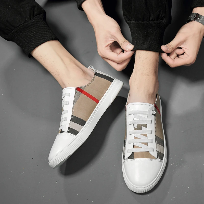 2019 Correr Yt1903 37 Dos Casuais Ar Ao Desporto Black Livre white De 46 Sapatos Respirável Caminhada Genuíno Couro Xadrez Mulheres Para Homens Sneakers rOxtRrSwq