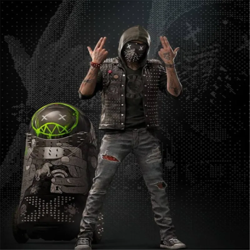 

Halloween Punk Demon Cosplay Game Peripheral Watch Dog2 Mask Rivet Mask BLEACH