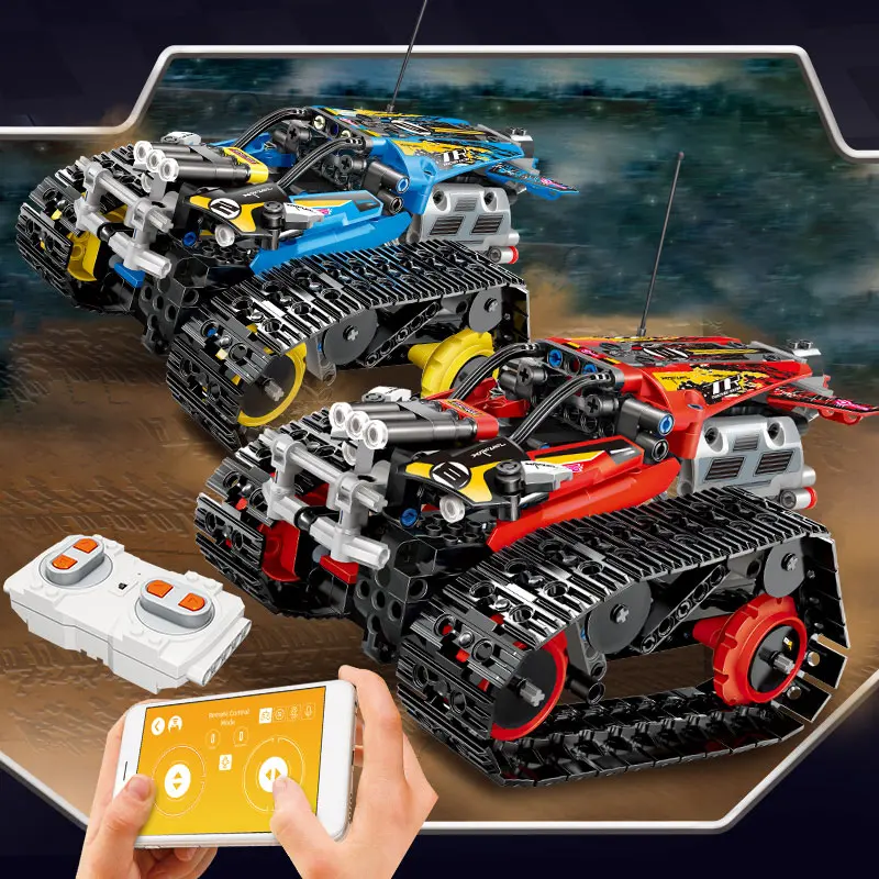 DIY Assembly APP Remote Control Car Bricks Legoingly Technic RC Tracked Racer Model Building Blocks Toys For Children Gift DIY Assembly APP Remote Control Car Bricks Legoingly Technic RC Tracked Racer Model Building Blocks Toys For Children Gift