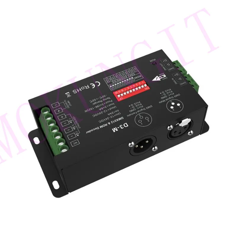 3CH* 8A 12-24VDC контроллер dmx D3-M 3CH код выбора адреса Код DMX512 преобразователь постоянного напряжения(терминал, выход XLR3