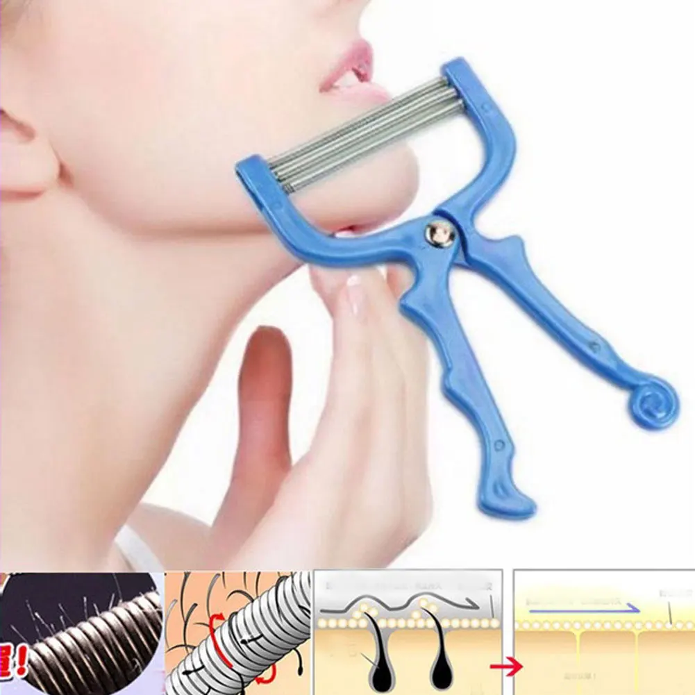 

Calidaka Facial Hair Threading Epilator Handheld Body Face Hair Removal Roller Beauty Makeup Tool(Purple)