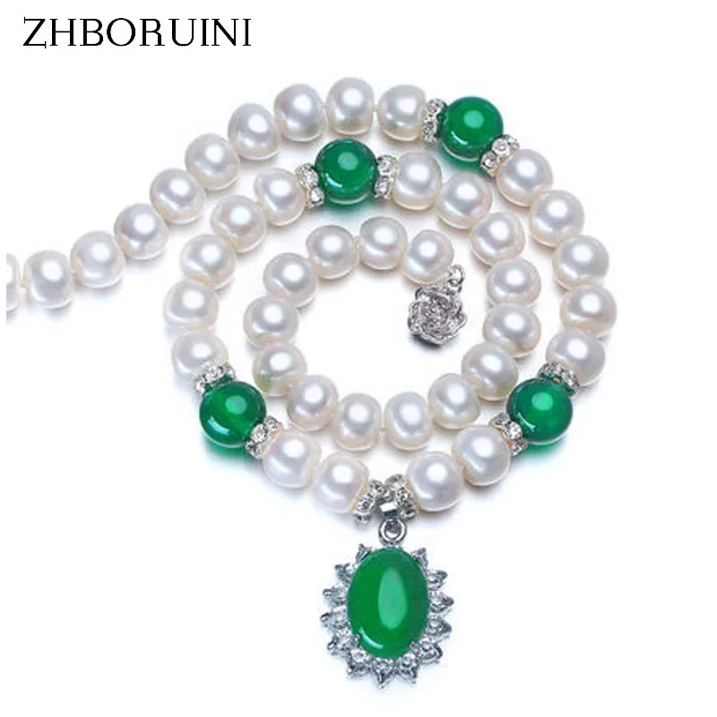 ZHBORUINI Necklace Pearl Jewelry Natural Freshwater Pearl
