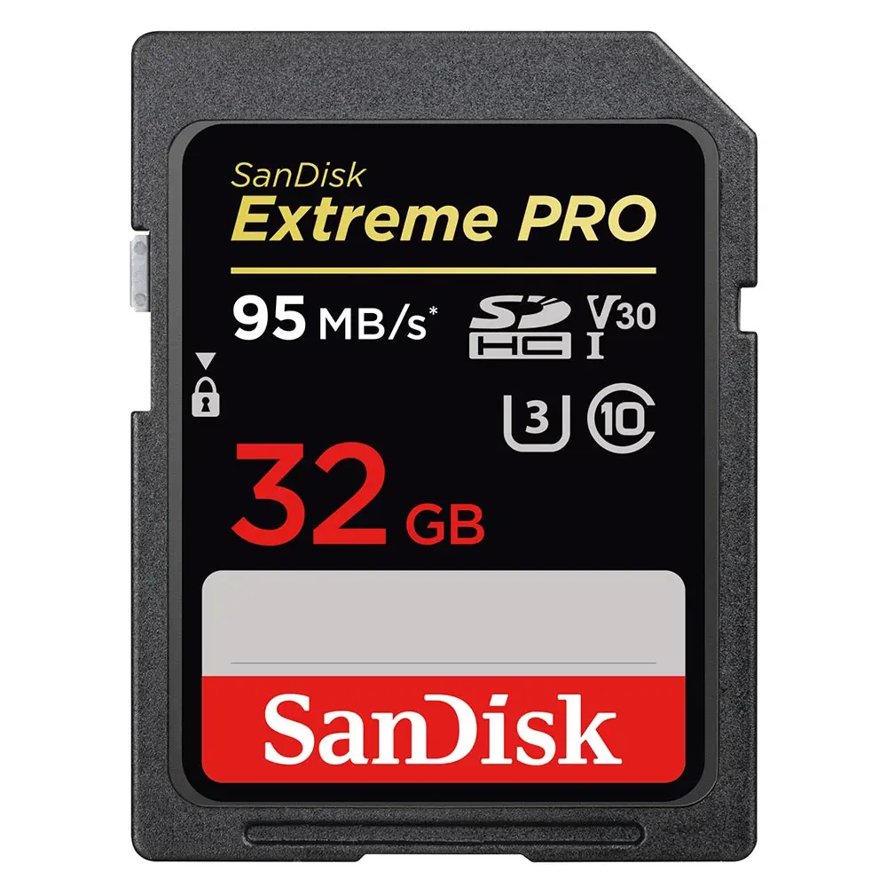 Sandisk Extreme Pro 32GB SDHC UHS I Card SDHC V30 Class 10 U3 4K UHD ESP 1