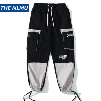 

2019 Men's Streetwear Joggers Pants Hip Hop Patchwork Design Jogger Running Pant Men Women Casual Harajuku Harem Sweatpants WB43