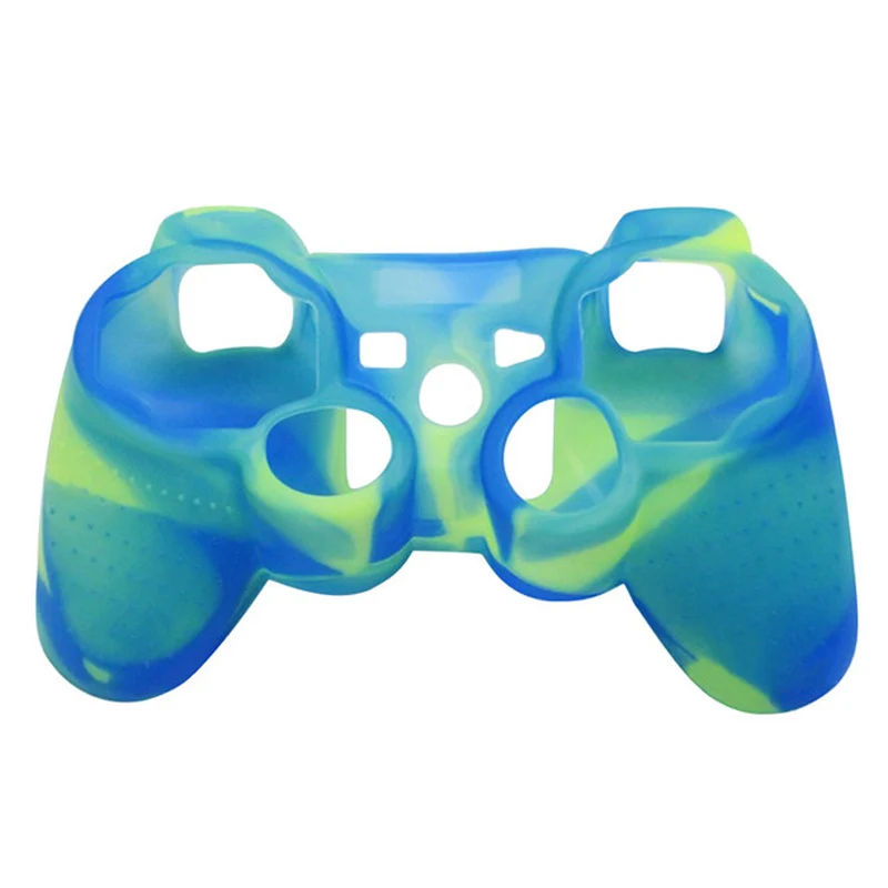 Camouflage Silicone Case Skin Grip Rubber Cover Protector for Playstation 3 PS3 Controller Dualshock 3