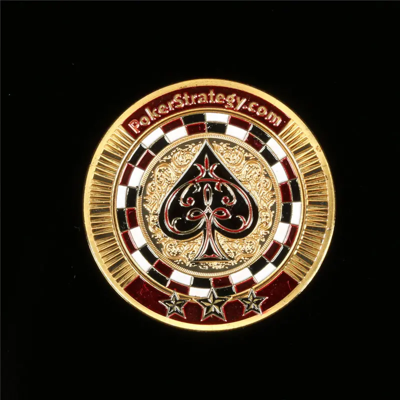 Горячая Распродажа Железный гвардии покер карты с золотым покрытием круглым