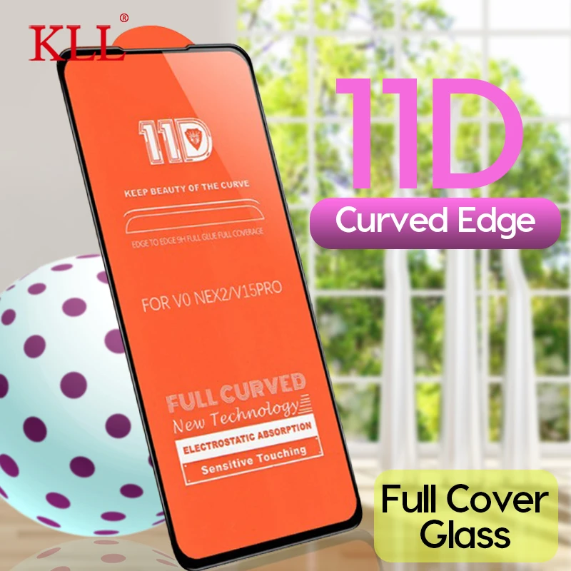 11D Curved Screen Protector for VIVO V15 Pro V11 V11i V9 Youth V7 Plus Full Cover Tempered Glass for VIVO Y95 Y93 Y83 Pro Y81