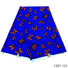 Мода полиэстер воск принты ткань Анкара бинта реальные воск высокое качество 6 ярдов африканская ткань для вечерние платье 1307