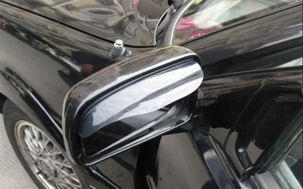 2 шт прозрачное Универсальное автомобильное гибкое пластиковое зеркало заднего вида дождевая доска для бровей черный