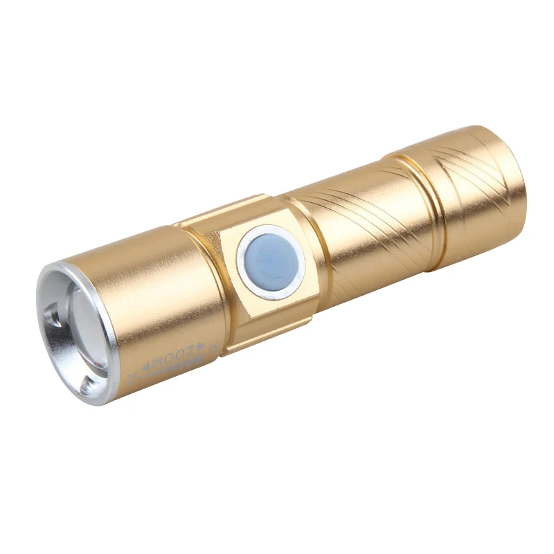 Gold Велосипедная фара usb зарядка водонепроницаемый портативный фонарь для наружного езды FH99 - Цвет: Gold