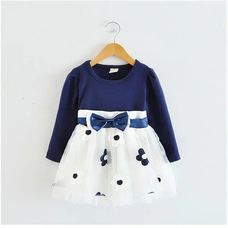 Kids Dresses For Girls 2018 Summer Cotton Flower Baby Dresses Clothes 2