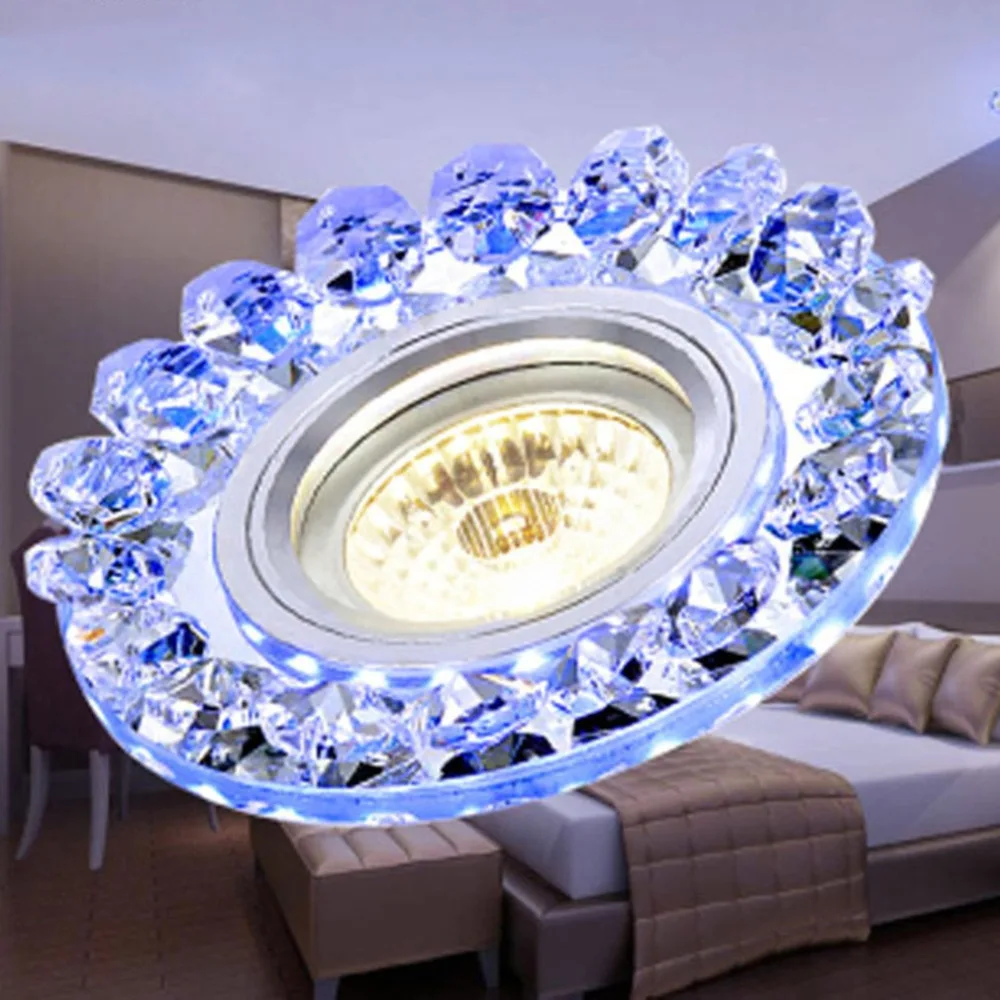 

COB LED Ceiling Light Inner Warm White + Sided Blue Round Simple Decoration Home Lamp for Dining Room Living Room Brand