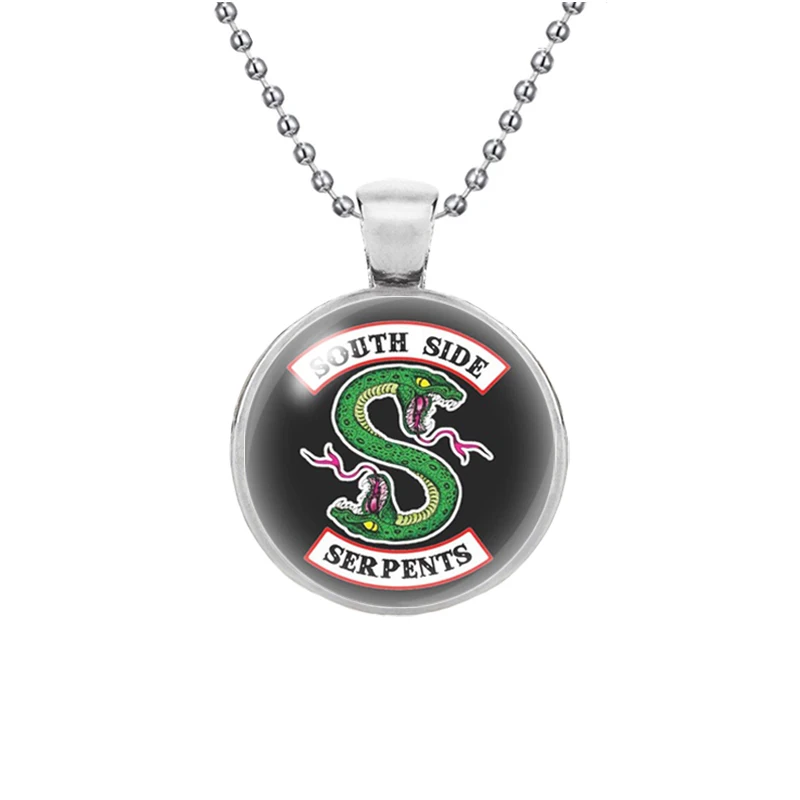

Riverdale TV Series Pop's Chock'lit Shoppe Logo Necklace Red Enamel Metal Charm Pendant With Rope Chain For Men Women