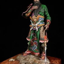 1/18 90 мм Guan Yu, китайский общий человек 90 мм Игрушечная модель из смолы миниатюрная фигурка из смолы Неокрашенная