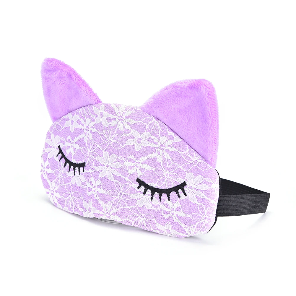 1 шт., мультяшная расслабляющая маска для сна с кошкой, черная маска, повязка на глаза для сна, путешествия, маска для сна
