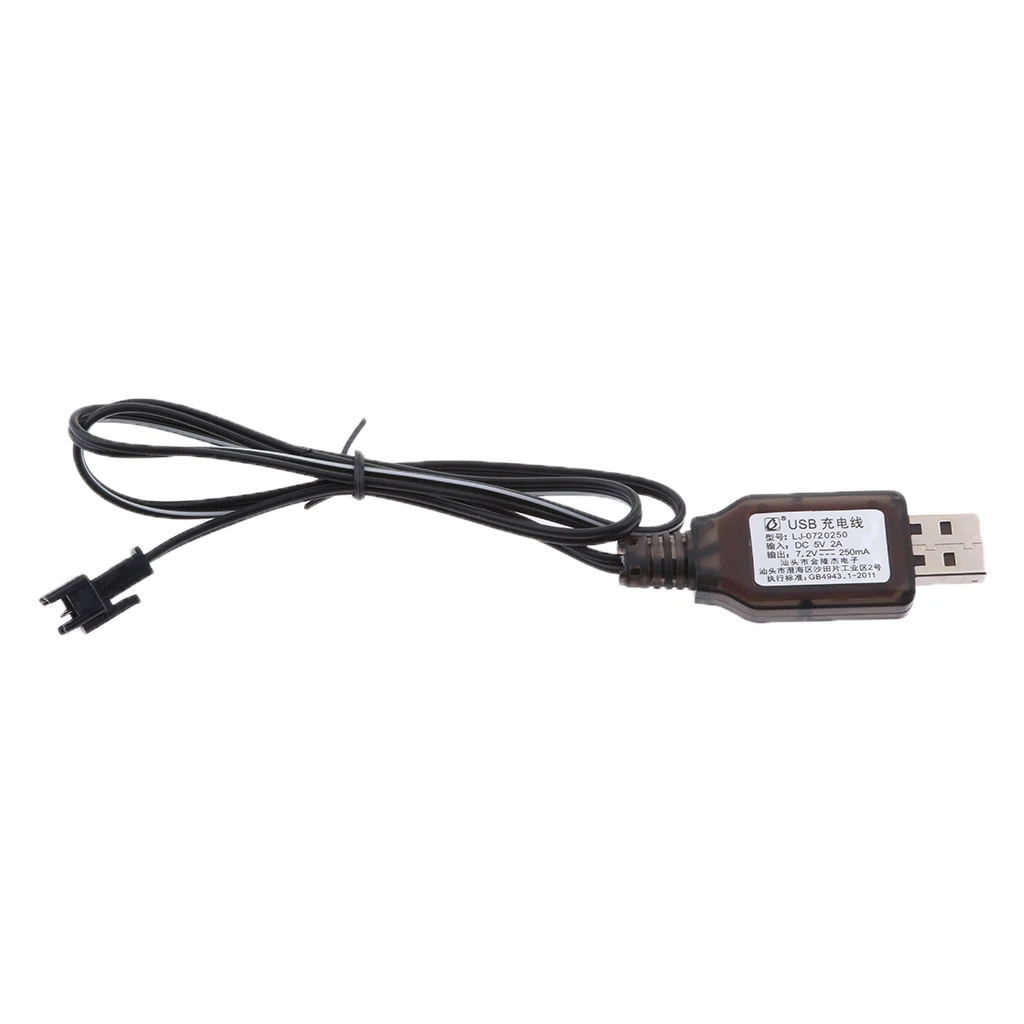 7.2V USB to SM 2P Female Plug NI-MH/NI-Cd Batteries Charge Cables Cord for RC Cars Drone UAV Quadcopter Battery Charging Cable