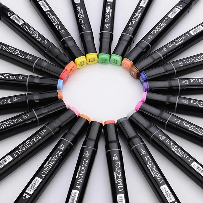

80 Color/Set Marker Pens For Cartoon Landscape Interior Costume Design Double-ended Maker Students Artist Stationery Hand Draw