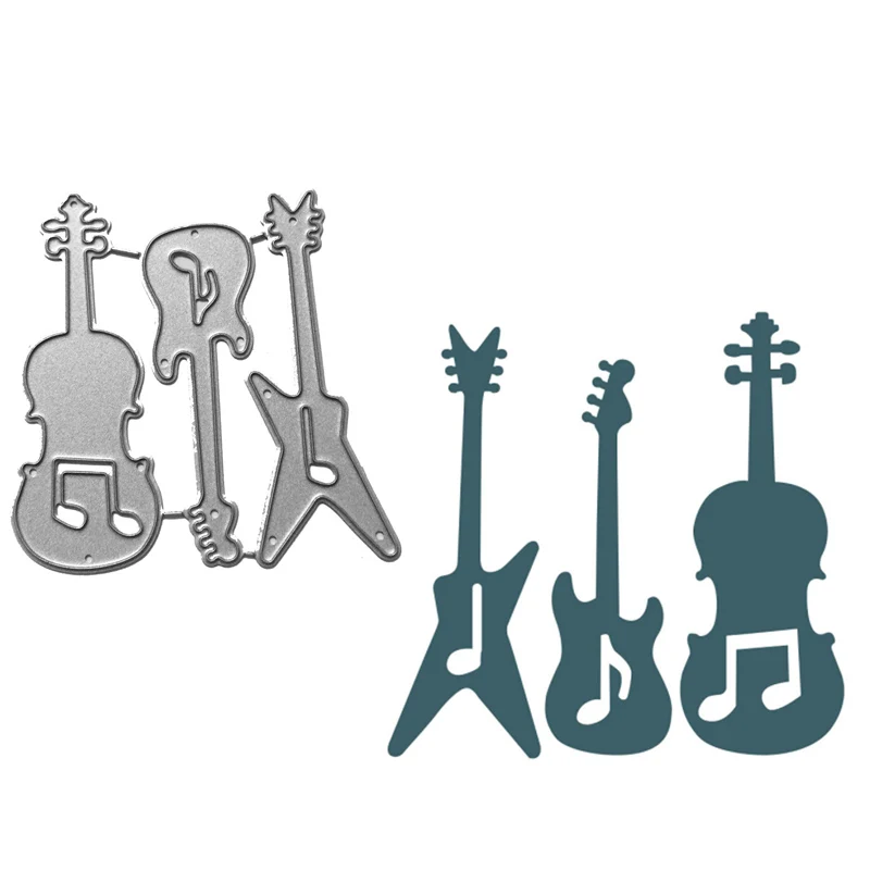 

Guitar Metal Cutting Dies Stencil DIY Scrapbooking Album Stamp Paper Card Embossing Craft Decor