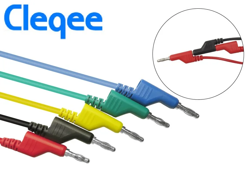 Лидер продаж Cleqee P1036 1 комплект 5 шт. м 4 мм штекер банана Тестовый Кабель свинцовый