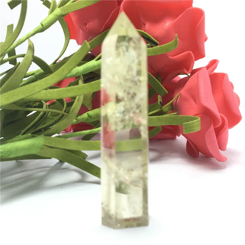 

Natural Citrine Crystal Quartz Wand Point Yellow Crystal Mineral Healing Home Decoration