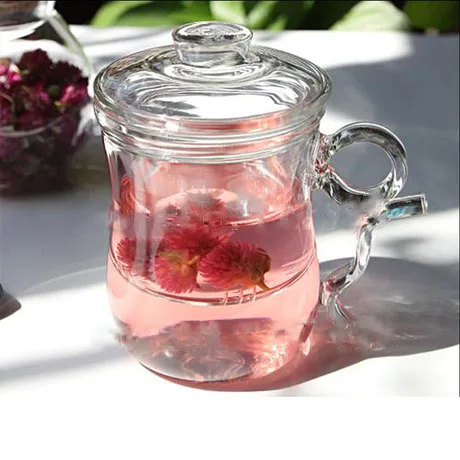 350 мл чистый ручной работы леди термостойкая стеклянная чашка фильтрующий чехол Цветы чашка элегантный из стекла заварочный чайник, травяной
