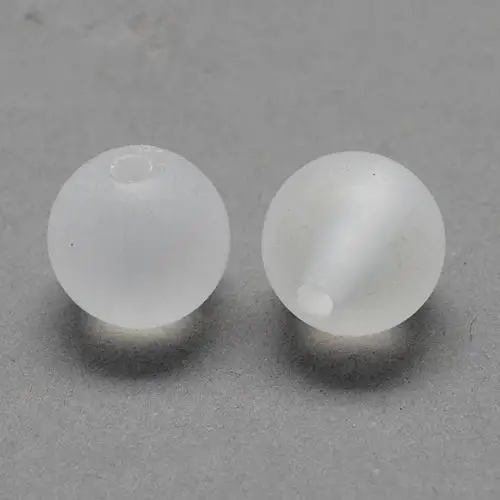 

Transparent Acrylic Ball Beads, Frosted Style, Round, Clear, 6mm, Hole: 1mm