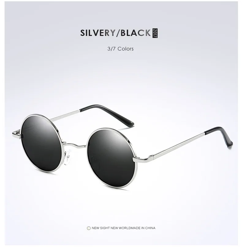 Дизайн круглые очки солнцезащитные очки стимпанк мужские круглые солнцезащитные очки для мужчин Rave фестиваль мужские солнцезащитные очки винтажные - Цвет линз: Silver-Grey