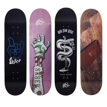

SK8ER Quality Skateboard Decks 8.0 8.125 8.25 inch 8-Layers Canadian Maple Skateboard Grip tape For Skate Board
