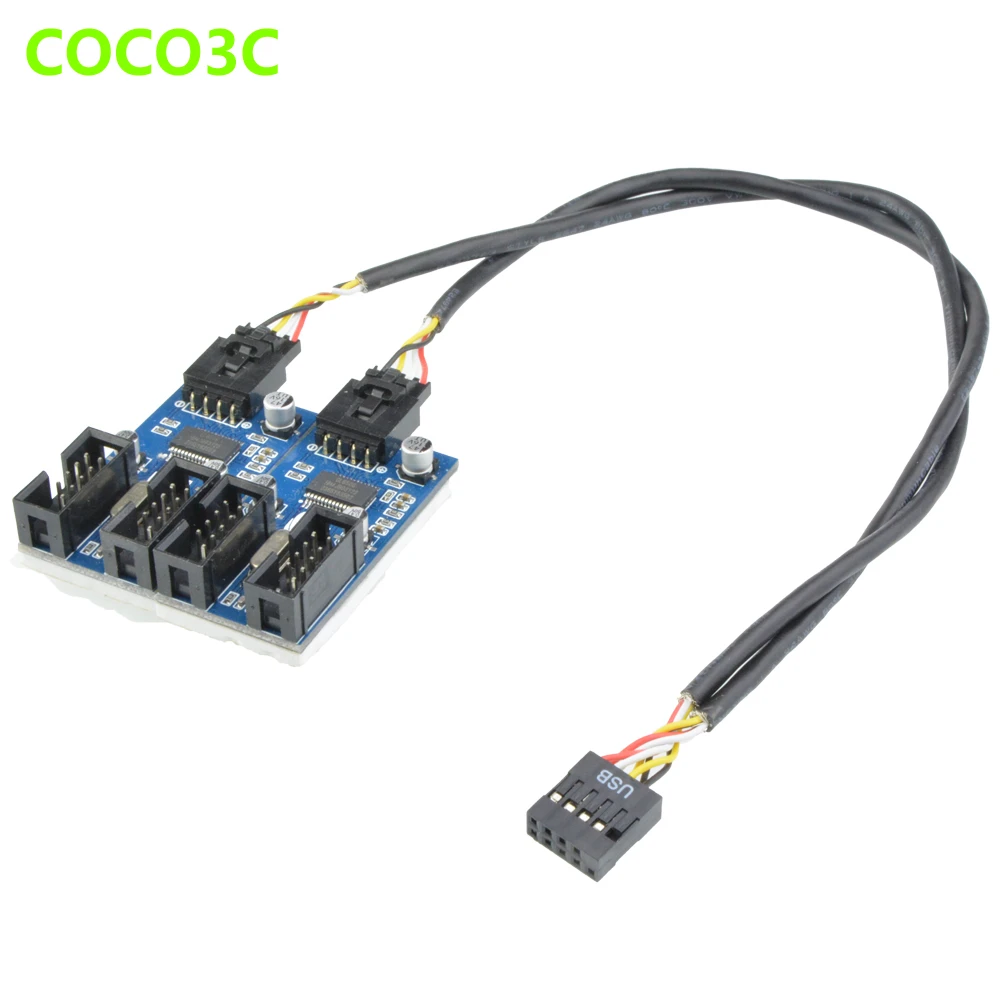 Cable Length: 1 to 2 Version Computer Cables 9Pin USB Header 1 to 2/4 Ports 9P Female Extension Cable Desktop Motherboard 9-pin 1 to 4 Port Multiplier Card HUB Adapter Cable Length: 1 to 2 Version Computer Cables 9Pin USB Header 1 to 2/4 Ports 9P Female Extension Cable Desktop Motherboard 9-pin 1 to 4 Port Multiplier Card HUB Adapter