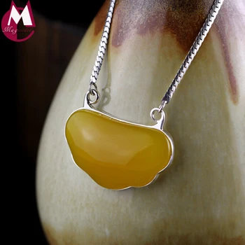 

30mm*15mm Big Gemstone Red Garnet Pendants Necklaces Women 100% 925 Sterling Silver Necklace & Pendants Simple Fine Jewelry SN11