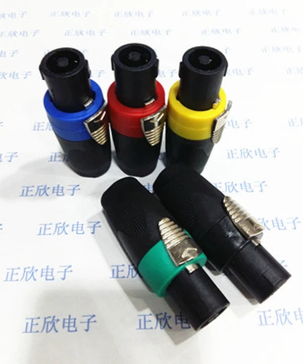 

Wholesale 4pcs/lot 4 Pin Speakon Speaker Connector Male Audio Plug Locking Design-5190
