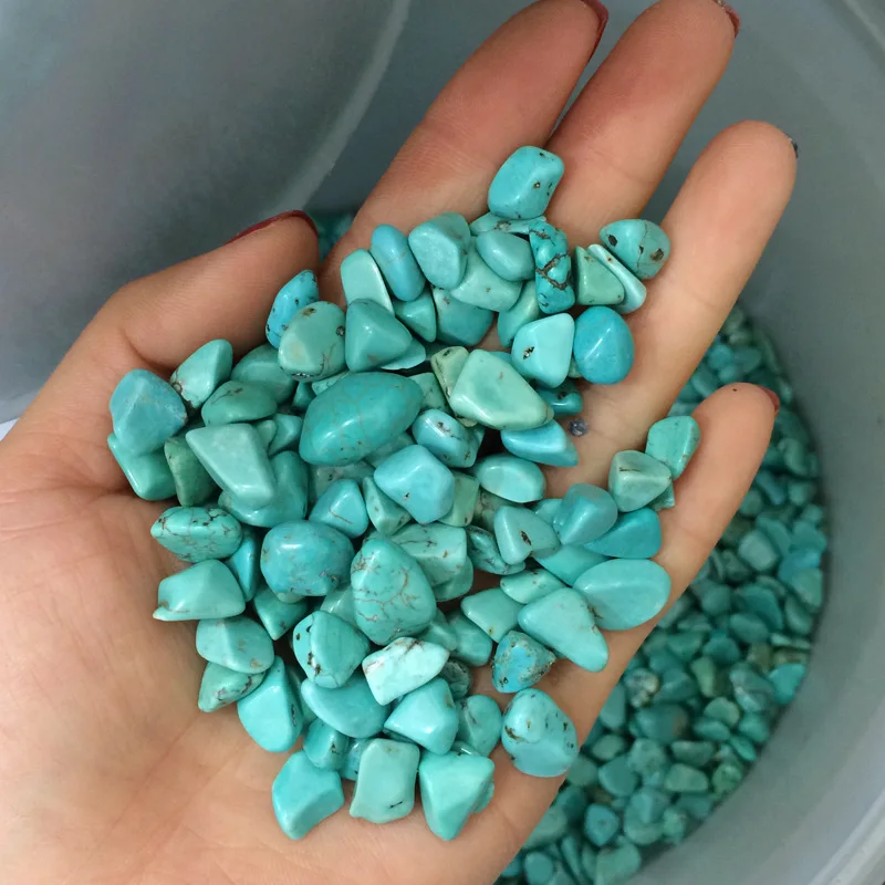 

Natural Green Turquoise Crystal gravel mineral purify degaussing Fish tank Ornamental Specimen collection geological teaching