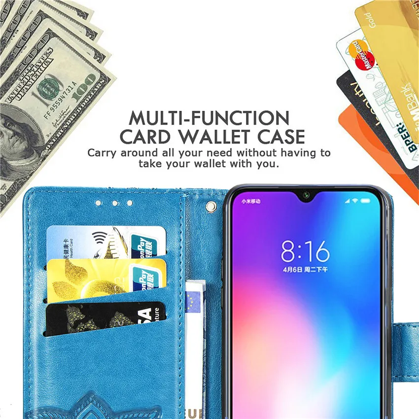 Роскошный кожаный флип чехол 3D для Xiaomi Mi 9 Se 8 Lite Max 3 Pocophone F1 Play с магнитной