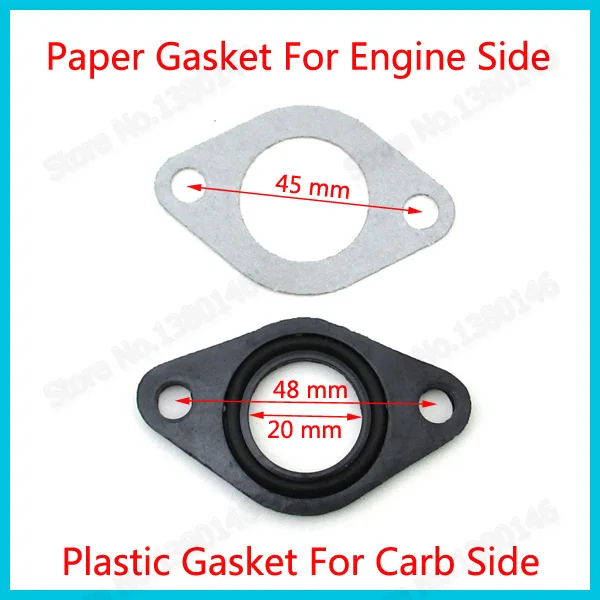 Pit Dirt Bike 20mm Carburetor Manifold Intake Pipe Gasket Spacer Seal