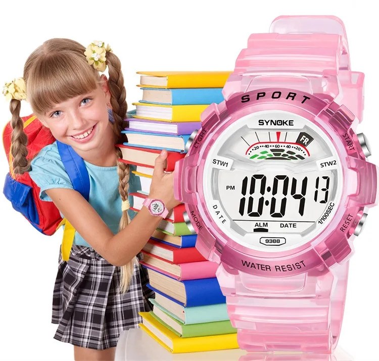 SYNOKE детские часы Infantil Reloj Nina детские часы для мальчиков и девочек водонепроницаемые спортивные светодиодные цифровые наручные часы Relogio