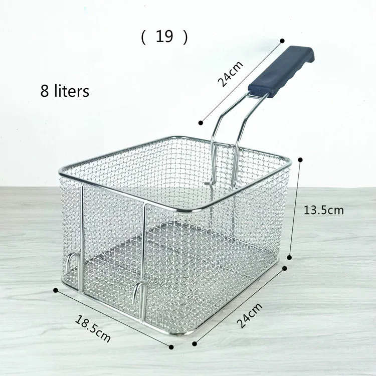 28 вариантов фритюрница из нержавеющей стали экран картофель фри рамки квадратный фильтр сетки зашифровать дуршлаг формы жарки корзины фритюрницы сетки - Цвет: 19