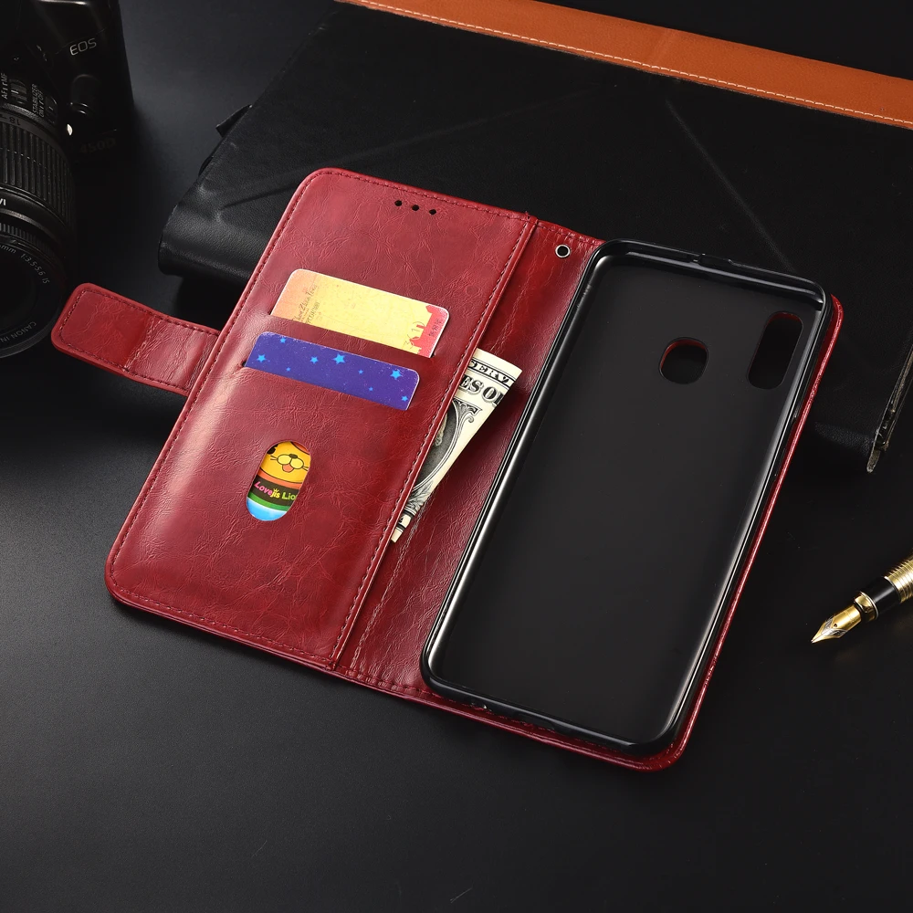 Кожаный чехол кошелек для Samsung Galaxy A30 A30S A50 A50S A20E A10S A10e A40 A70 A10 A20 A60 A90 с полным