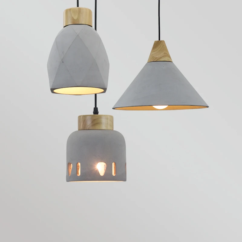 

Simple retro American industrial LOFT restaurant bar coffee shop bedroom decoration hand-made cement chandelier