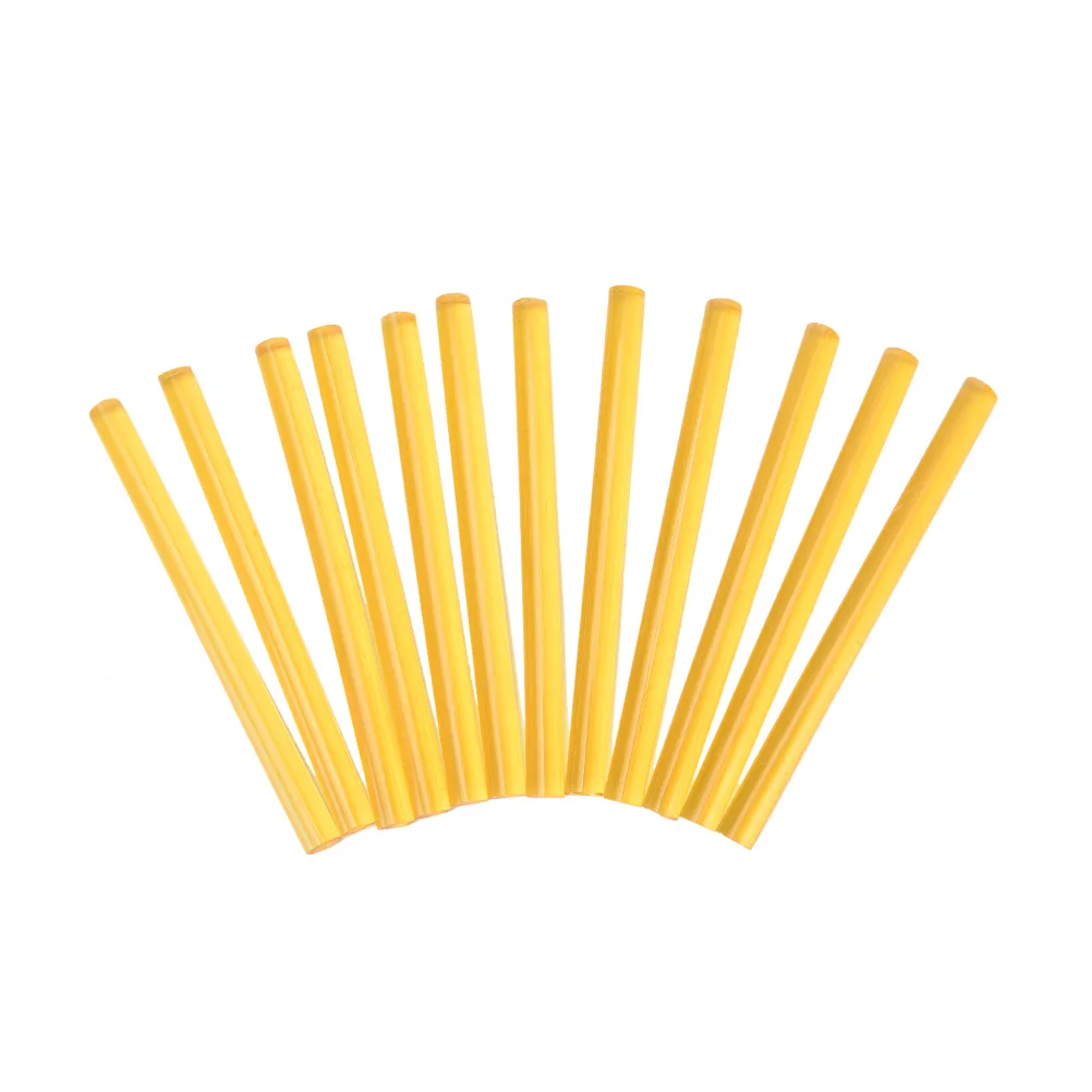 Hot Sale 12Pcs Practical Yellow Makeup Tools Professional Keratin Glue Sticks for Human Hair Extensions 10cm