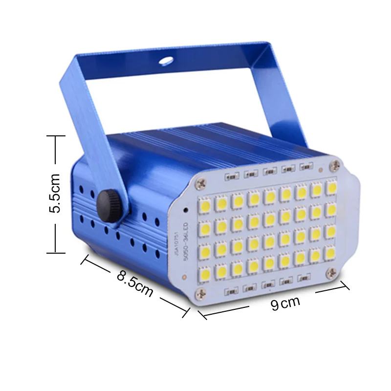 Высокое качество 36 светодиодный s SMD 5050 светодиодный стробоскоп светильник вращающийся голосовой активированный светодиодный сценический светильник s вечерние festa Дискотека стробоскоп лампа