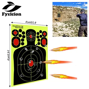 

Hunting Gun10pcs Sticker Targets 9.5"*14.5" Adhesive "Stick & Splatter" Reactive Man Silhouette Shooting Targets