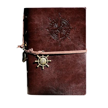 

Retro Personality Notebooks Journal Notepads Ring Binder Diary Notebook Dark coffee S