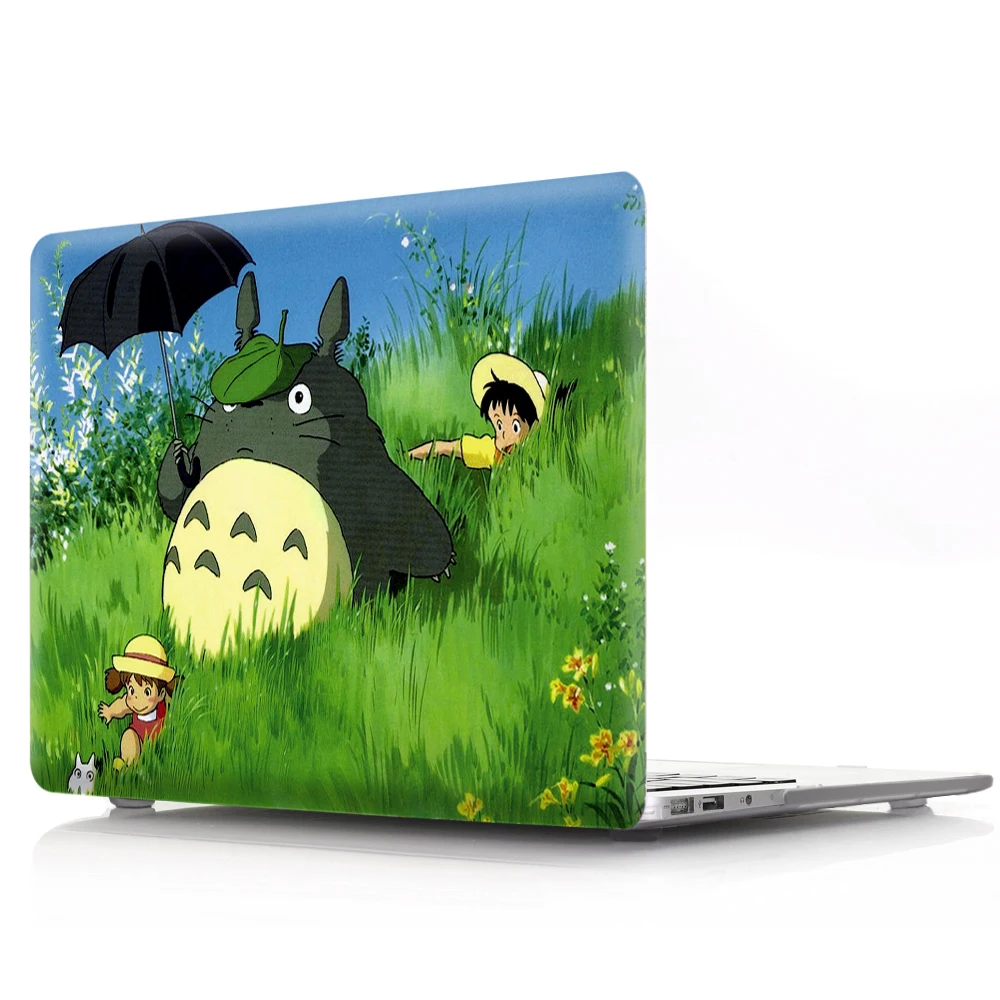 Чехол для ноутбука Totoro с цветной печатью для MacBook Air retina Pro 11 12 13 15 для MacBook с сенсорной панелью New Air 13 New Pro13 15