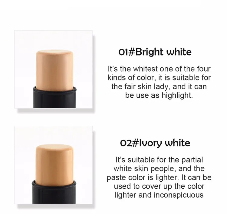 MIXIU Face Makeup Concealer Stick Long-wearing Waterproof Corrector And Brushes Highlighter Cream 4 Colors Concealer Pencil (5)
