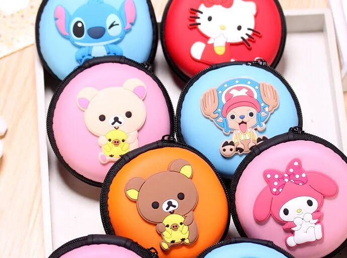 

2015NEW Kawaii , Etc. 8Models Choice - Mini 8CM Earphone Wire Holder BOX Storage & Key BAG Case Wallet Pouch