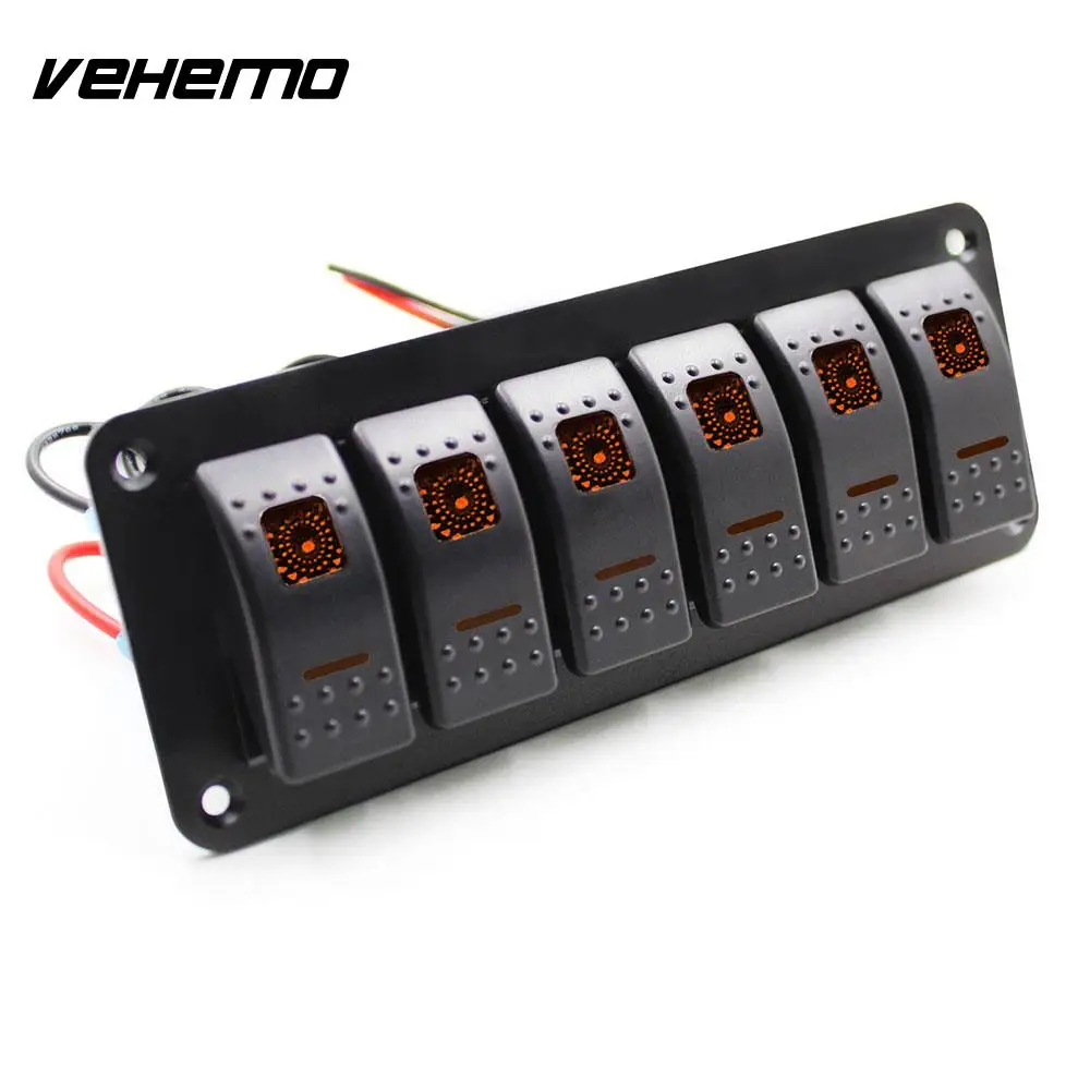 2018 Switch Panel Universal Toggle Switch 12V/24V Circuit Breaker LED